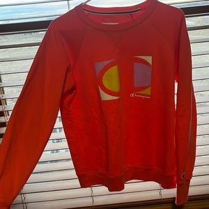 Orange, Champion Crew Neck, worn once
